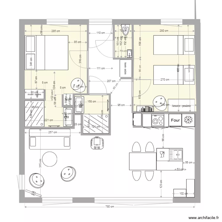 g&icirc;te standard 4. Plan de 