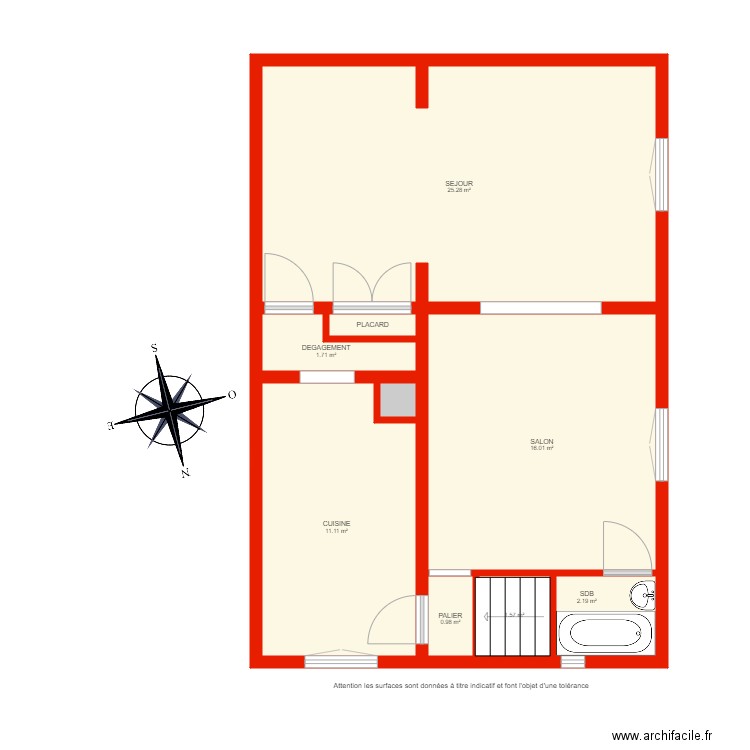 BI 3678 étage non côté. Plan de 0 pièce et 0 m2