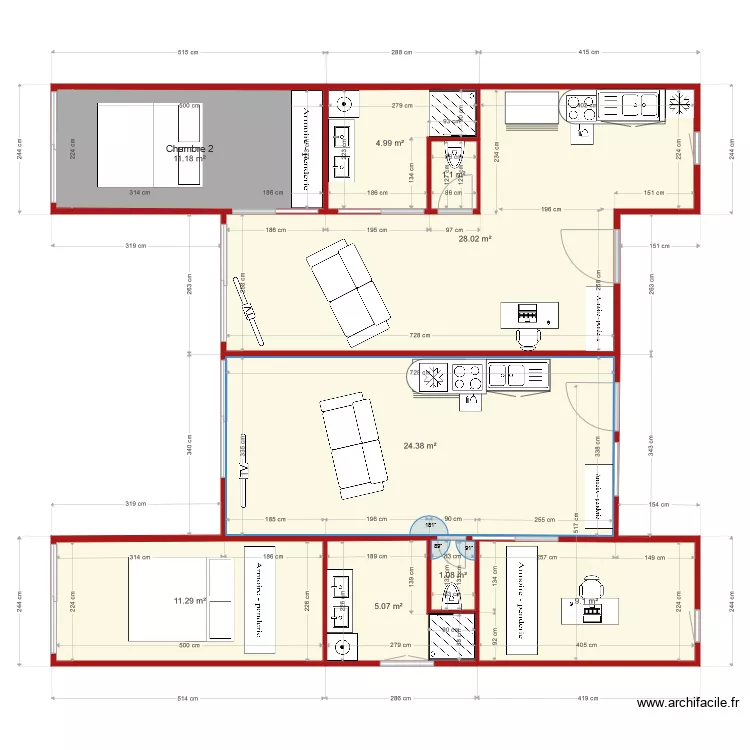Maison Habitation ST CLAIR 3 D&eacute;finitif. Plan de 