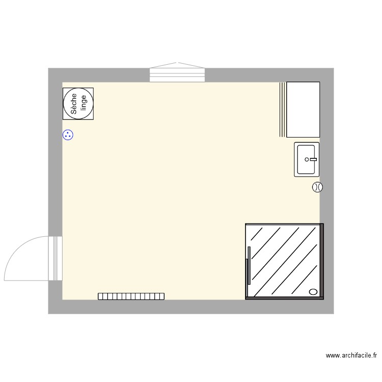 plan de salle de bain aprés . Plan de 0 pièce et 0 m2