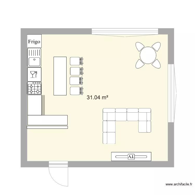 CUISINE DOMAINE DU LAC. Plan de 