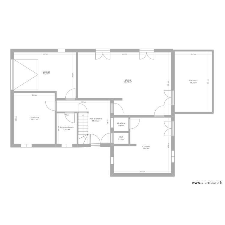 jambes rdc. Plan de 0 pièce et 0 m2