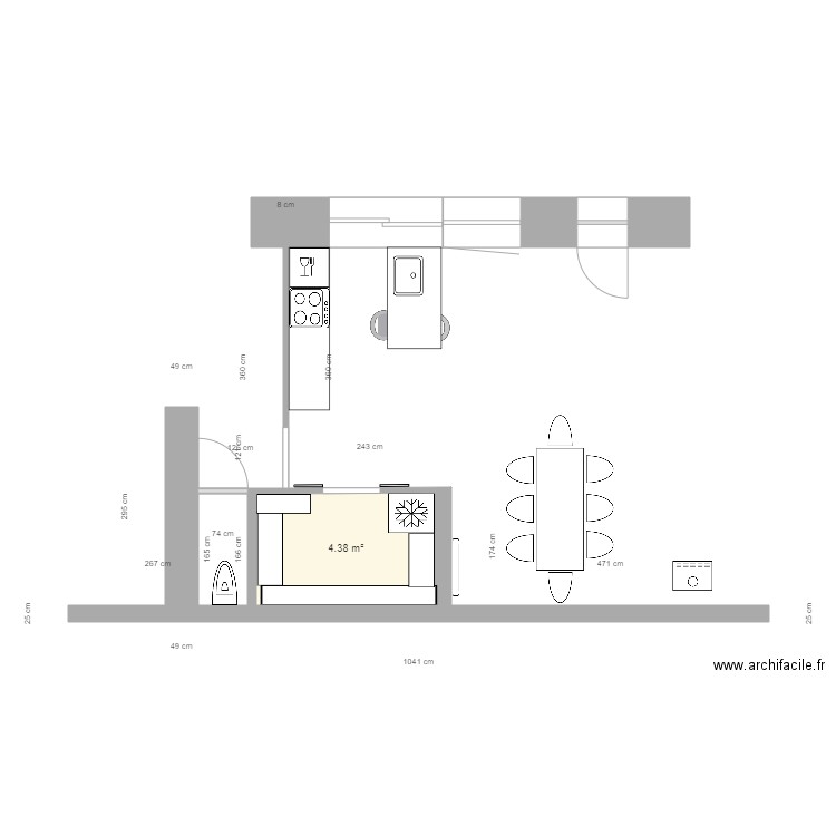 Cuisine Bas 2. Plan de 0 pièce et 0 m2