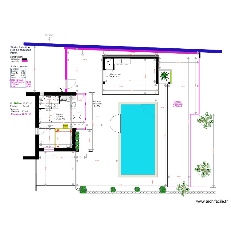 Studio Picholine Projet  07 18 3 mezza. Plan de 0 pièce et 0 m2