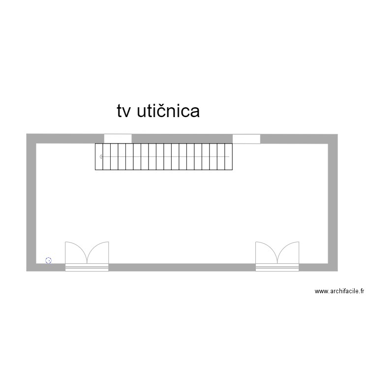 PriseTV. Plan de 1 pièce et 37 m2