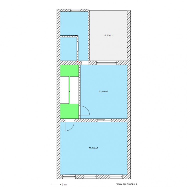 jourdan.etage 1. Plan de 0 pièce et 0 m2