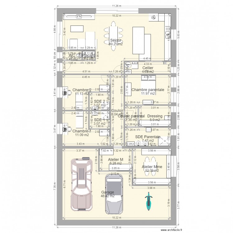 Maison Hobre lot D. Plan de 0 pièce et 0 m2