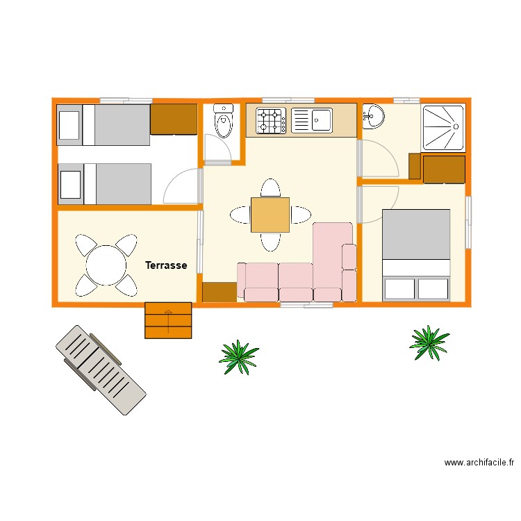 mobilhome. Plan de 0 pièce et 0 m2