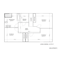 plan &eacute;tage avec surfaces