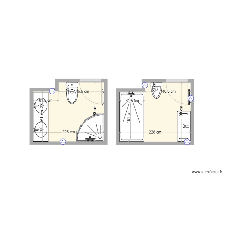 PLAN DDL. Plan de 2 pièces et 8 m2