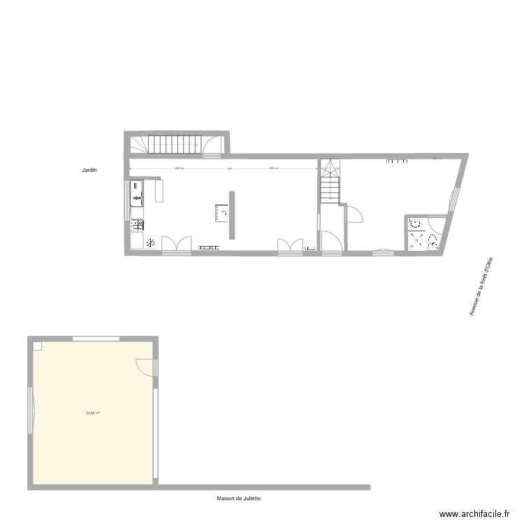 PLAN OCT cuisine à l'Ouest. Plan de 0 pièce et 0 m2