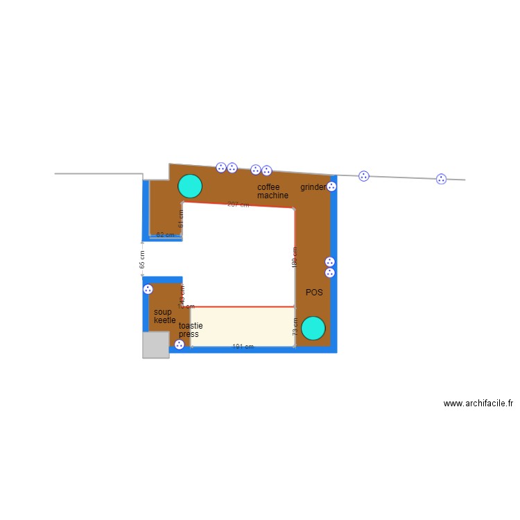 bar outsite 90cm. Plan de 0 pièce et 0 m2