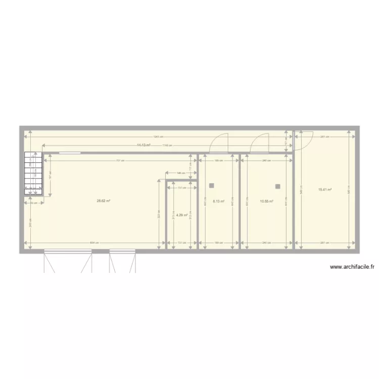 Sous sol aiguilhe actuel. Plan de 