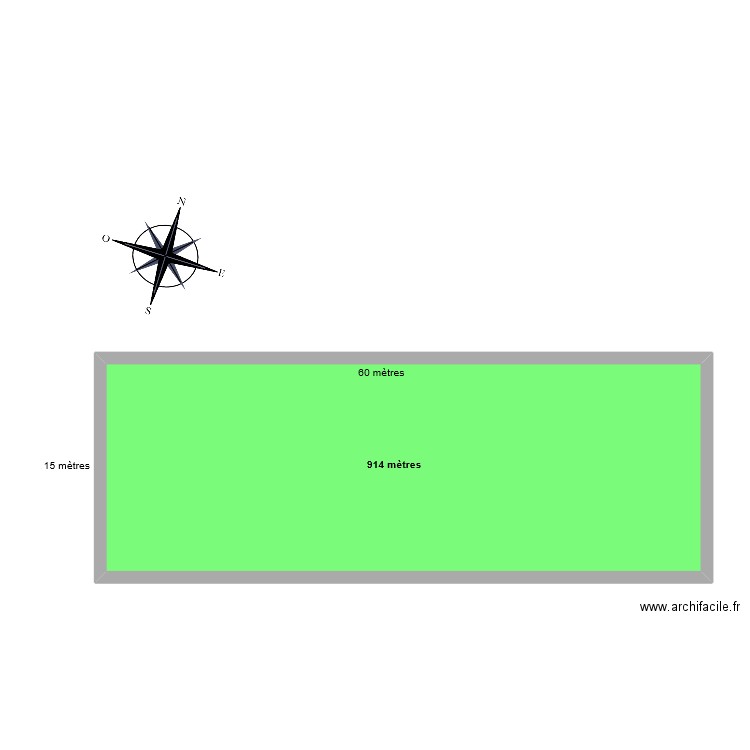 BAJONI. Plan de 1 pièce et 66 m2