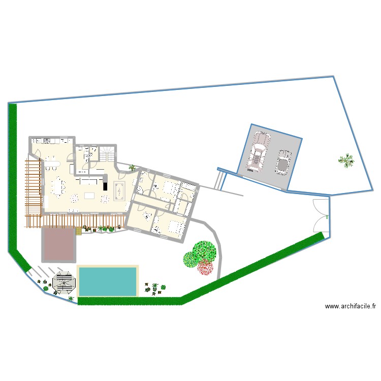 RDC. Plan de 15 pièces et 1123 m2