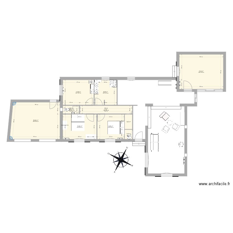 Corconne. Plan de 10 pièces et 99 m2