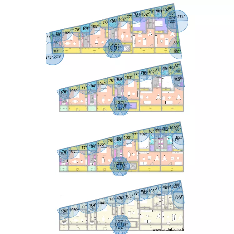 Plan cours 340 m2 Dabou. Plan de 