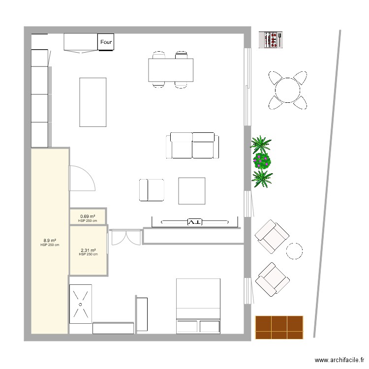 new appart 70 m2 Plan dessiné par lola archi