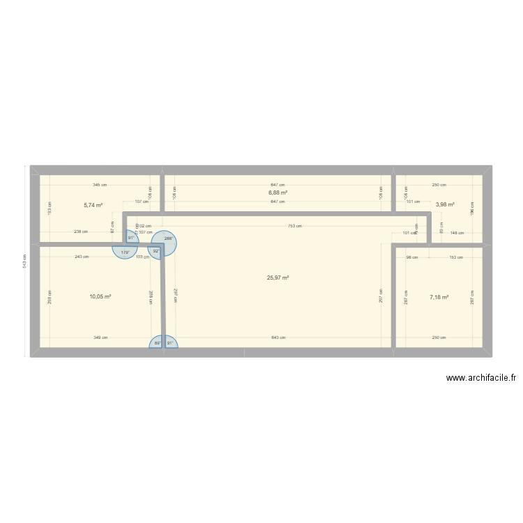 test rectangle. Plan de 0 pièce et 0 m2