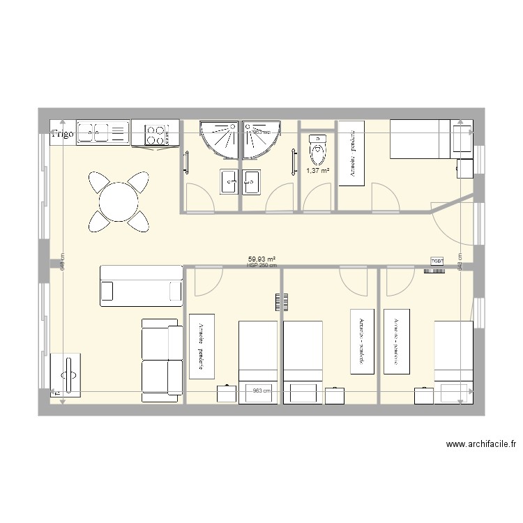 Plagne soleil. Plan de 0 pièce et 0 m2