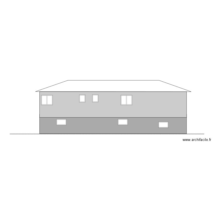 Façade Ouest. Plan de 0 pièce et 0 m2