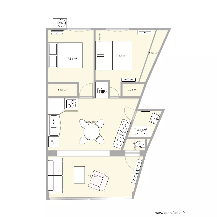 Maison JO base. Plan de 