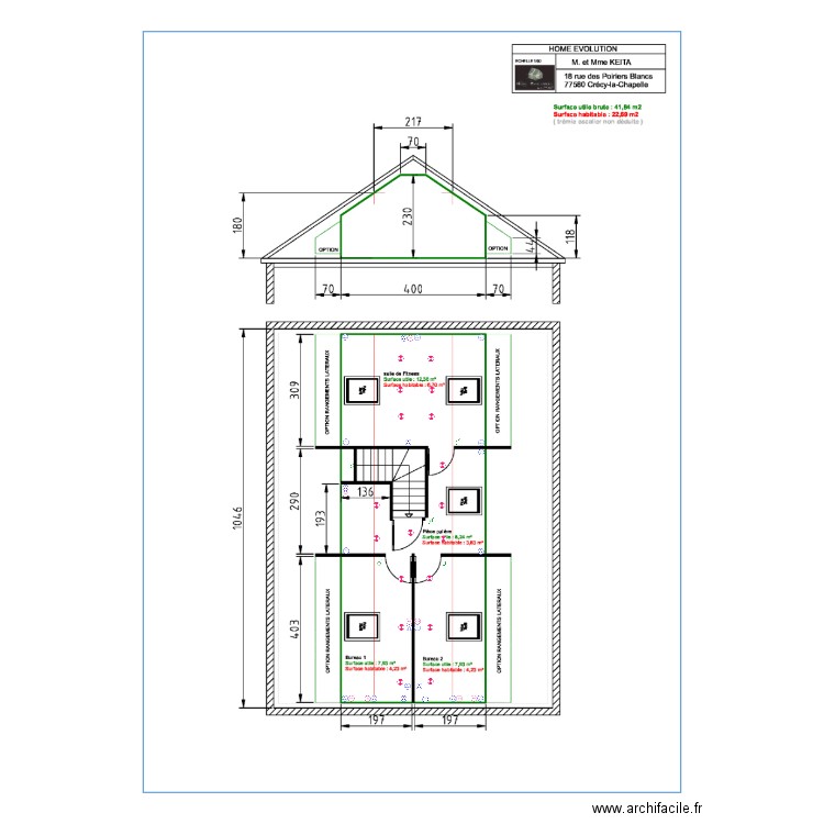 combles. Plan de 0 pièce et 0 m2