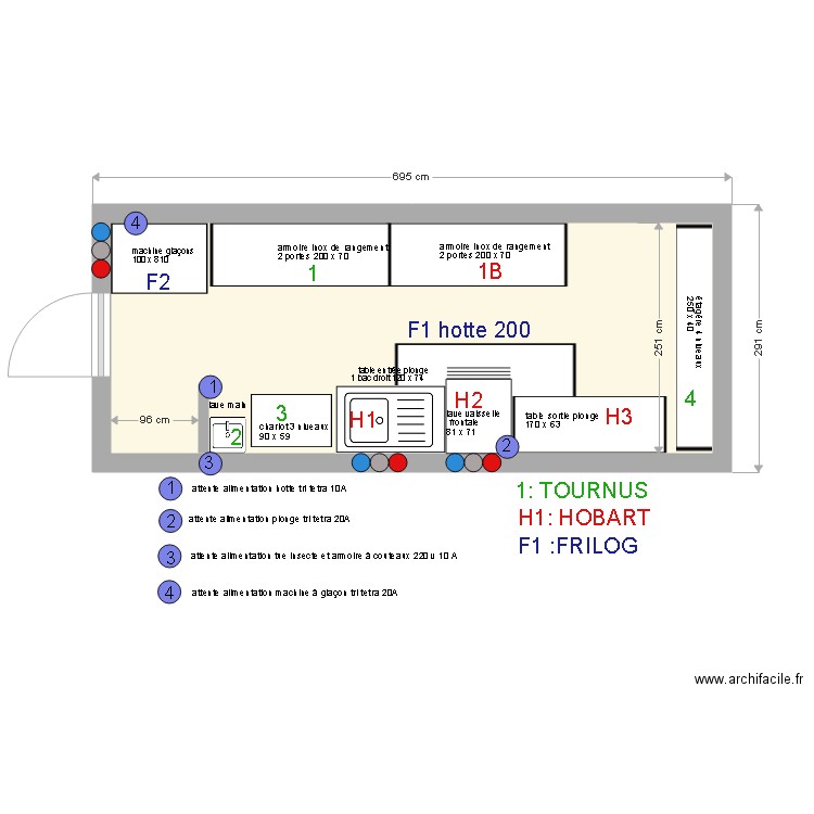 plonge restaurant le jardin 29 juillet 2018. Plan de 0 pièce et 0 m2