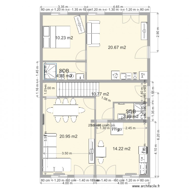 RDC PROJET interieur 21. Plan de 0 pièce et 0 m2