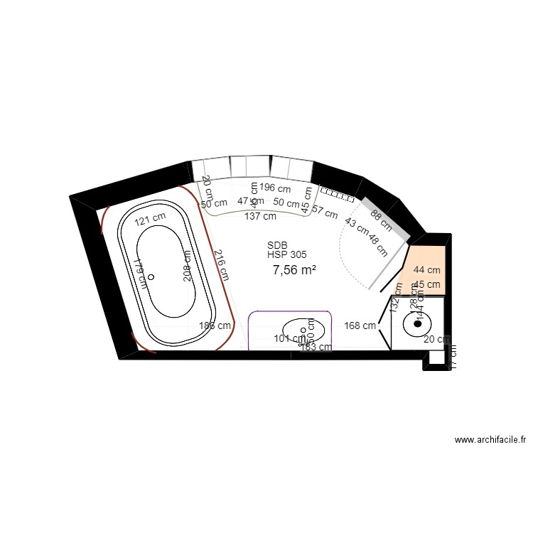 appartement THILLOY PROJET DEFINITIF  - new SDB 1 - 2023. Plan de 0 pièce et 0 m2