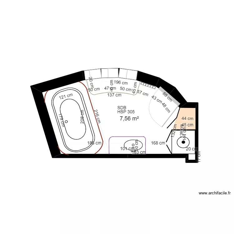 appartement THILLOY PROJET DEFINITIF  - new SDB 1 - 2023. Plan de 