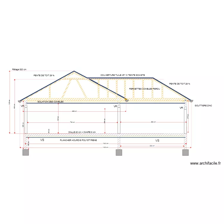 PLAN COUPE EST OUEST 1. Plan de 