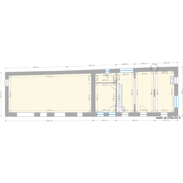 Plan intérieur Après modification niveau RDC. Plan de 0 pièce et 0 m2