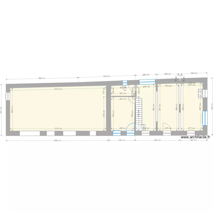 Plan intérieur Après modification niveau RDC. Plan de Plan intérieur Après modification niveau RDC. Plan de