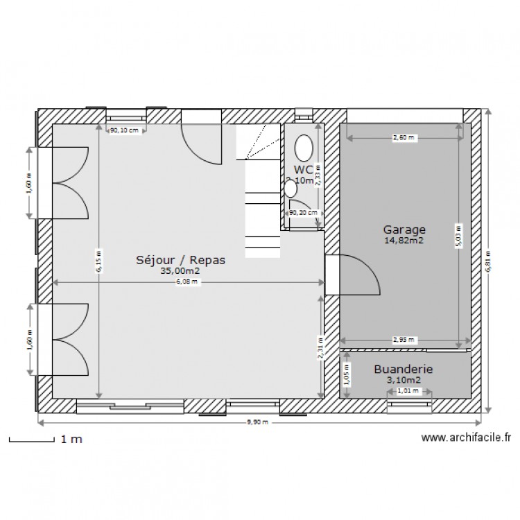 Projet DAVIS RDC V3. Plan de 0 pièce et 0 m2