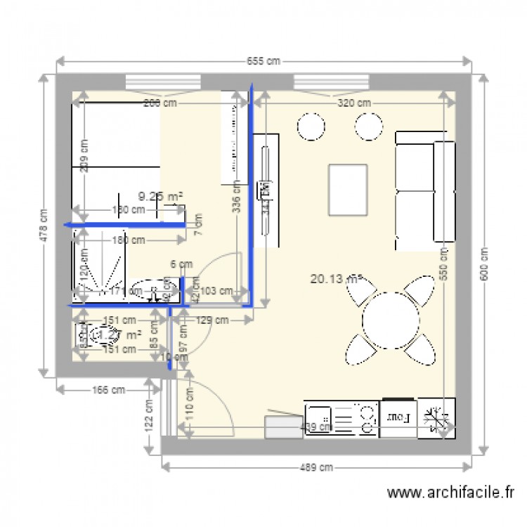 Ferme 2P 2ème étage. Plan de 0 pièce et 0 m2