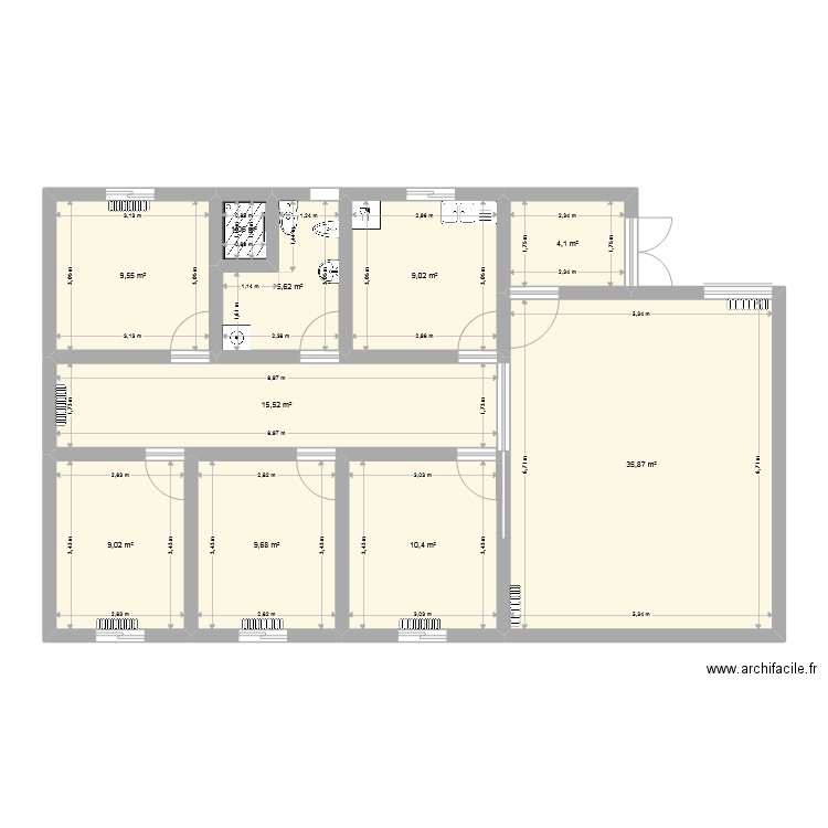 Plan maison. Plan de 10 pièces et 110 m2
