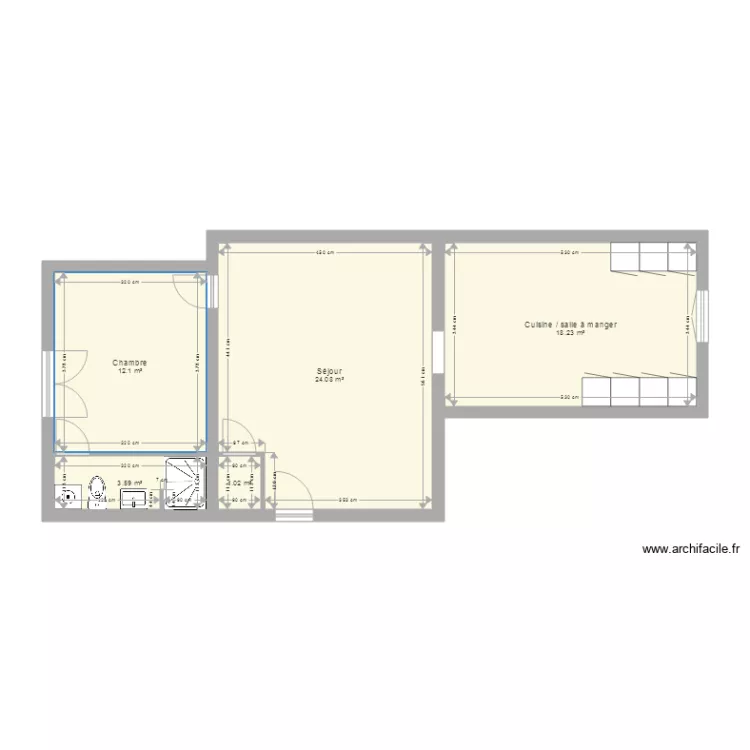 apt 2 V&eacute;ronique. Plan de 