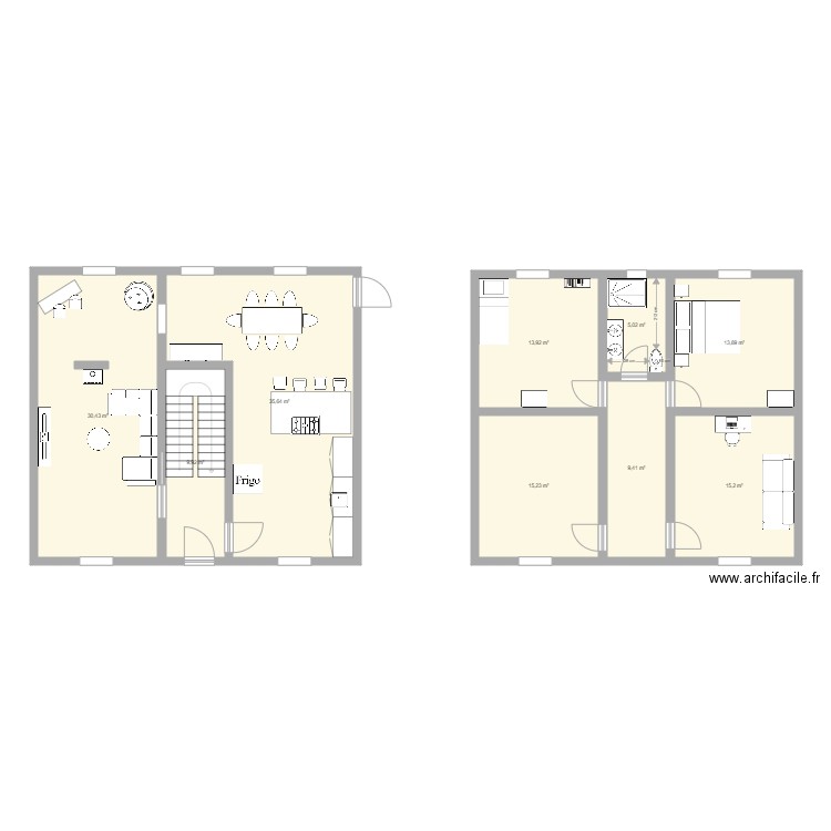 Maison PLAN DEF. Plan de 9 pièces et 149 m2