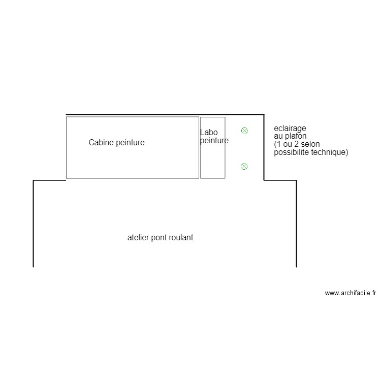 cabine peint. Plan de 0 pièce et 0 m2