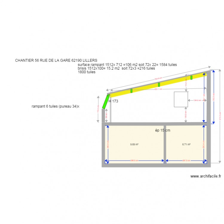 PENTE TOITURE 56. Plan de 0 pièce et 0 m2