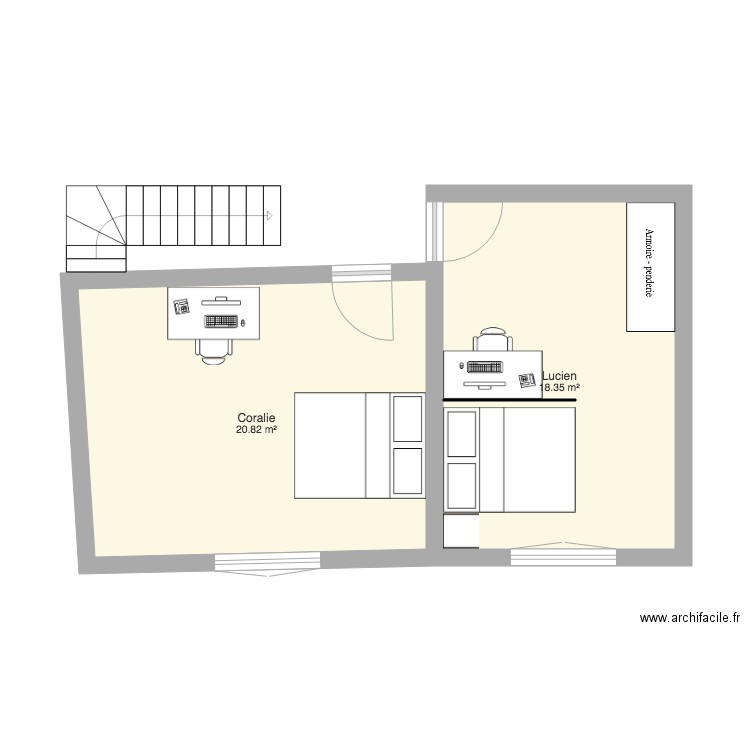 2e étage enfants. Plan de 0 pièce et 0 m2