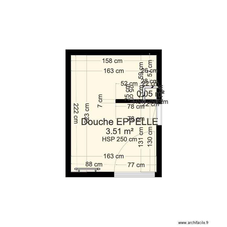 Douche EPPELE. Plan de 0 pièce et 0 m2