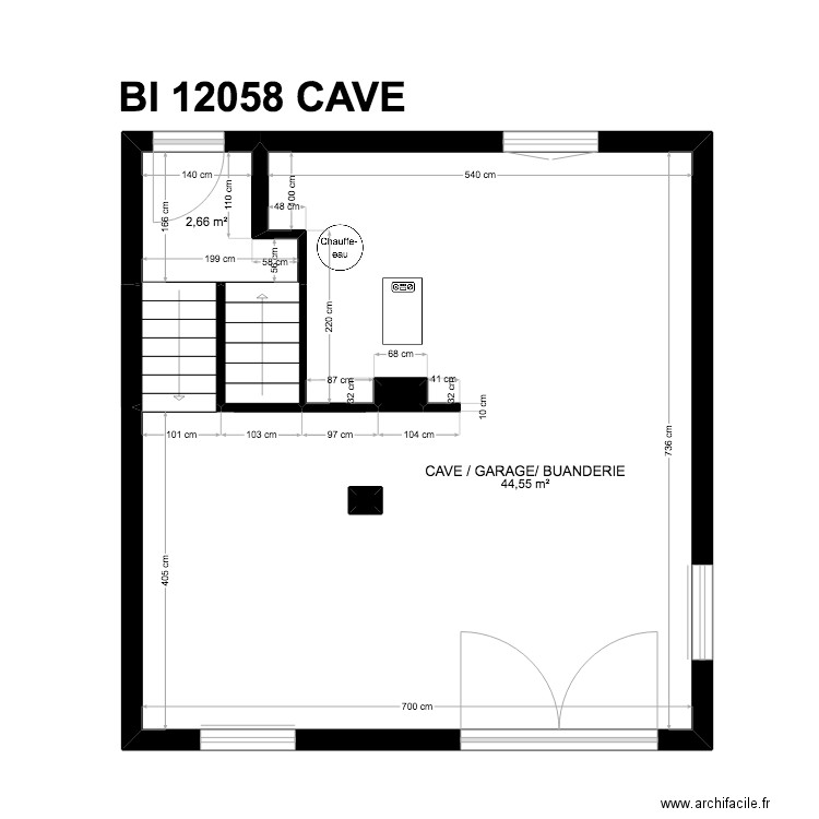 BI 12058. Plan de 31 pièces et 201 m2