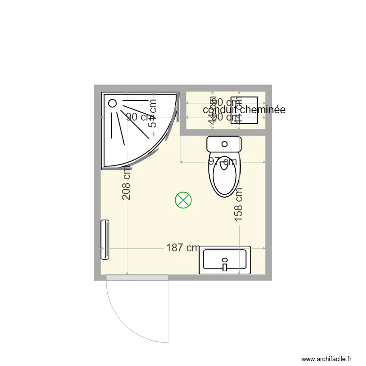 salle de douche 1er étage GF. Plan de salle de douche 1er étage GF. Plan de