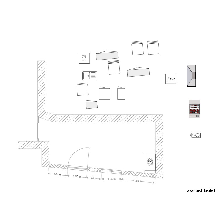 CUISINE pour Anne. Plan de 0 pièce et 0 m2