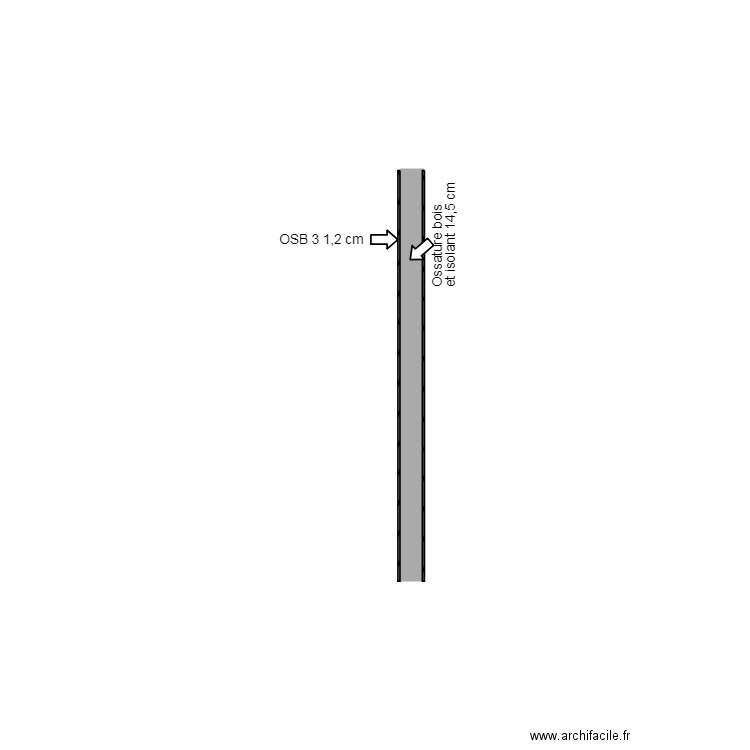 mur bois. Plan de 0 pièce et 0 m2