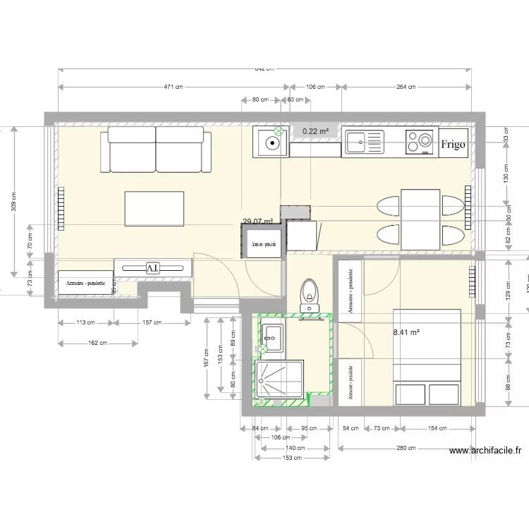Commandant 2e etage Vdudu. Plan de 
