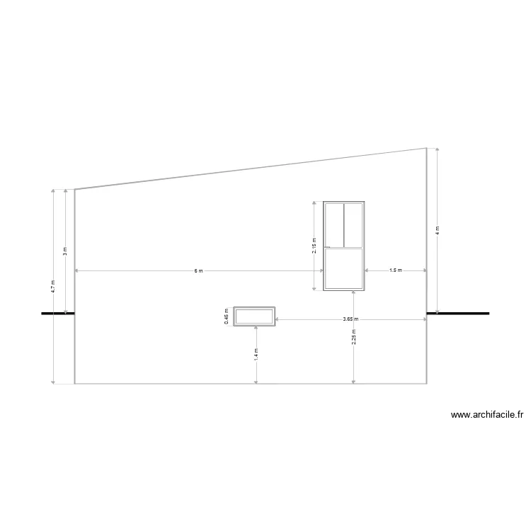 VUE DE DERRIERE GRANGE. Plan de VUE DE DERRIERE GRANGE. Plan de