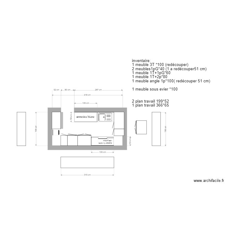 plan bar. Plan de 0 pièce et 0 m2